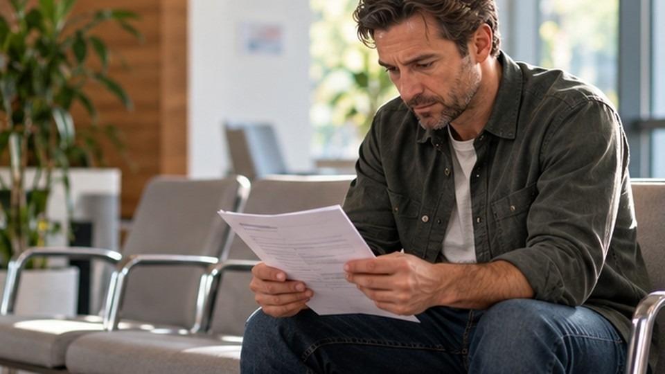 Man waiting for a drug screening appointment, thinking about how long benzos stay in urine.
