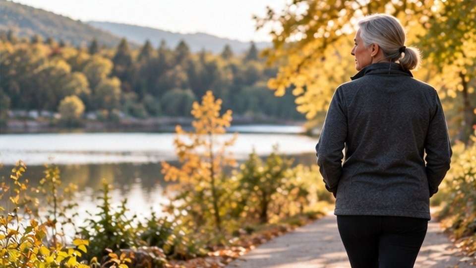 Older adult walking outdoors, illustrating dizziness and unsteadiness among Ativan side effects.