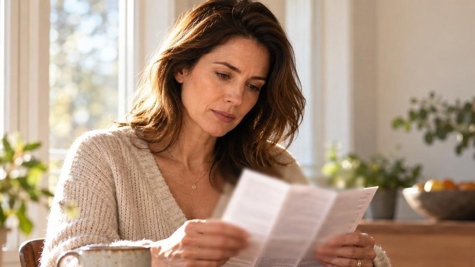 Woman reading a medication insert, learning what benzodiazepines are and how they affect the body